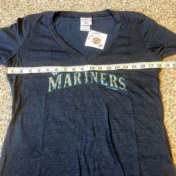 NWT MLB Seattle Mariners Classic Team T-Shirt Womens Size L Baseball Tee V-Neck - Picture 7 of 8